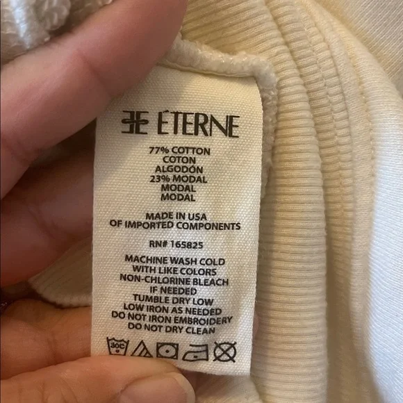 Eterne Shrunken Hoodie Sweatshirt SZ XS - Picture 6 of 6